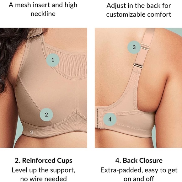 Glamorise Nude Sport Bra 36I - Picture 7 of 7